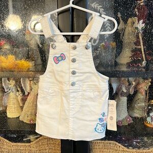 24m NWT white hello kitty overall dress